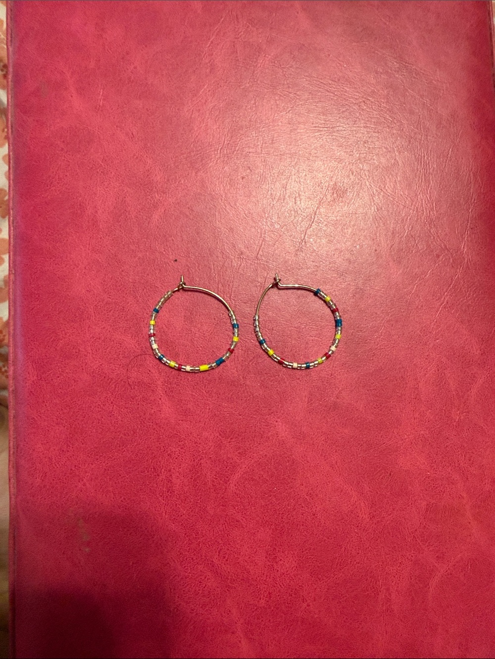 Old Navy Multicolor Beaded Hoop Earrings